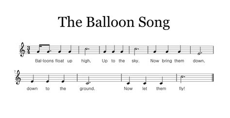 Once you have these notes in your heads, you can sing a million different tunes by mixing them up. The Balloon Song: Practicing Do Re Mi