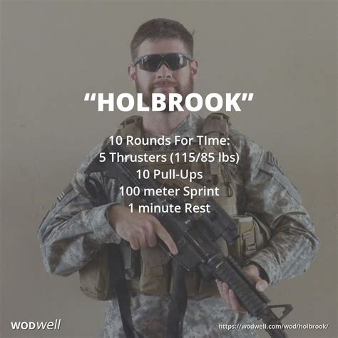 Holbrook Crossfit Hero Wod 10 Rounds For Time 5 Thrusters 11585