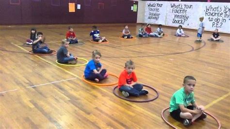 Musical Hula Hoops A Pe Game Gym Games For Kids Physical