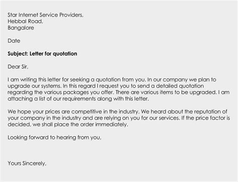 Download sample request for quote letter in word format. Business Quotation Letter (How to Write) | Sample Letters ...