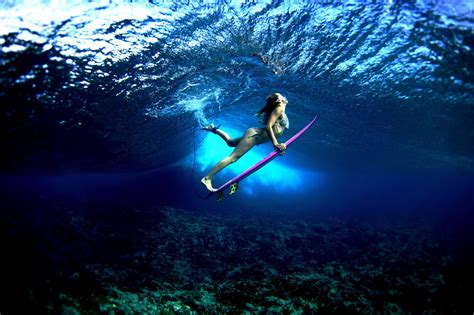 Free Download Girl Surf Surfing Bikini Sexy Babe Underwater Wallpaper Background X For