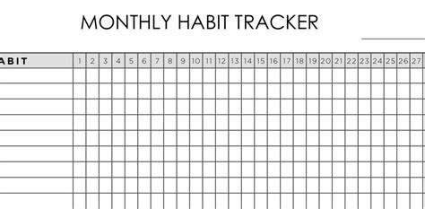 Habit Tracker Calendar Printable