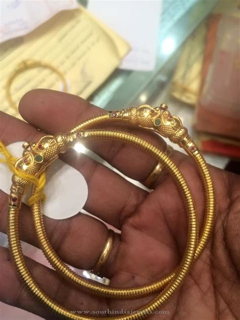 11 Grams Simple Kada Bangles From Psj South India Jewels