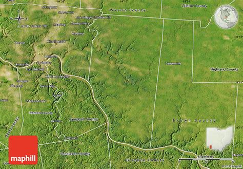 Satellite Map Of Clermont County