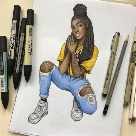 Nataliamillustrations Drawing In 2019 Drawings Of Black Girls