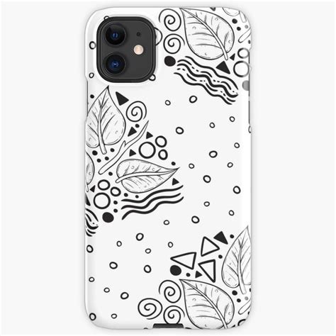 Leaf Doodle Seamless Surface Pattern Design Iphone Case And Cover By