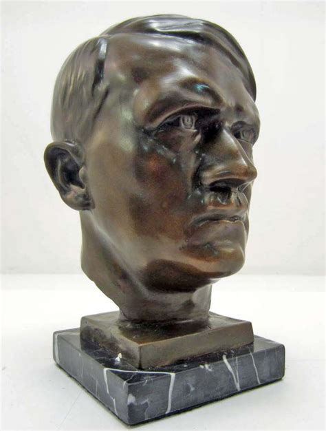 German Nazi Dictator Adolf Hitler Bronze Bust Statue
