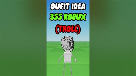 Roblox Troll Outfit Idea For 355 Robux Youtube