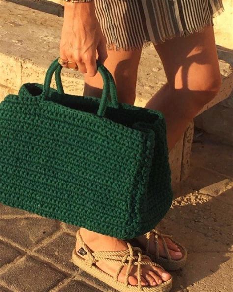 Sac cabas main ref : Push Mode : les sacs cabas en crochet de la marque Mizele ...
