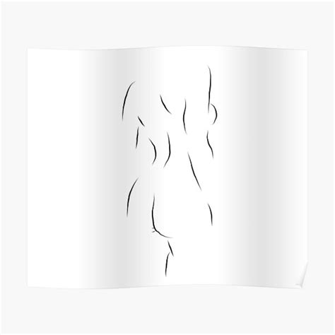 My Naked Body Line Art Minimalism Poster For Sale By Llcrg Redbubble
