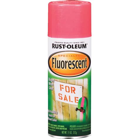 Pink Rust Oleum Specialty Fluorescent Spray Paint 11 Oz