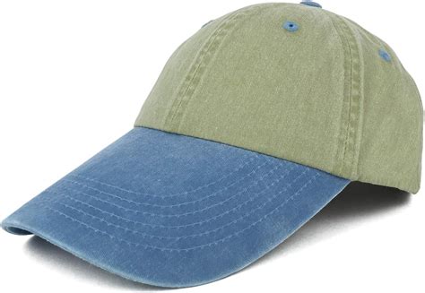 Armycrew 4 Inch Long Bill Pigment Dyed Washed Cotton Baseball Cap