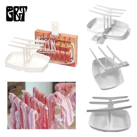 Gt Microwave Bacon Cooker Tray Removable Bacon Tray Rack Less Fat