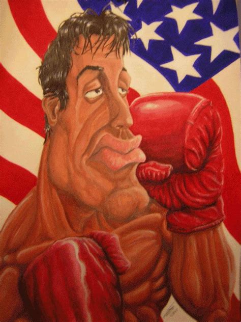 Rocky Balboa John Rambo Jean Claude Van Damme Celebrity Caricatures