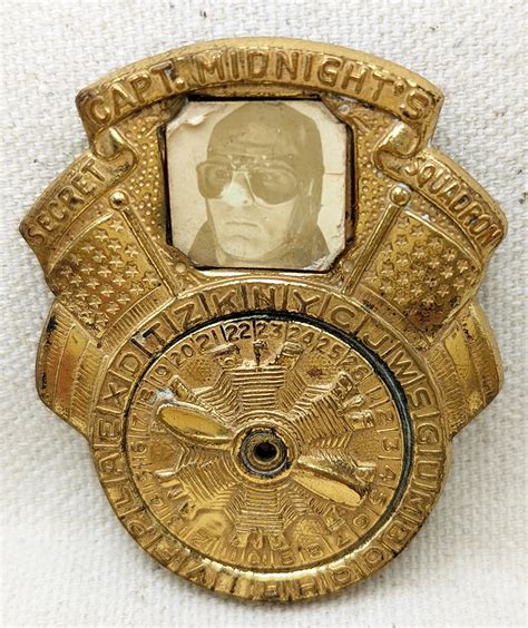 1942 Captain Midnights Secret Squadron Decoder Badge Flying Tiger