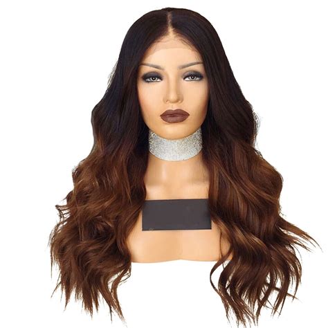 Lace Front Ombre Human Hair Wigs With Baby Hair Human Wavy Lace Front