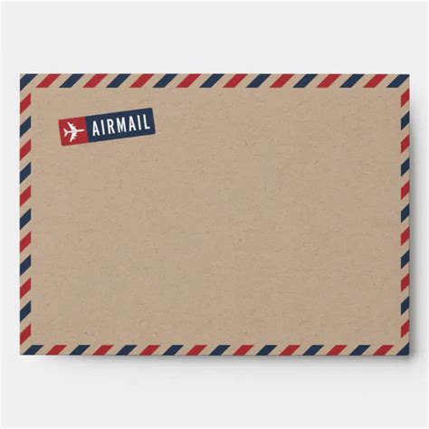 Kraft Paper Airmail Envelope Zazzle