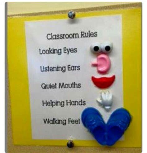 Rules With Mr Potato Head Classroom Setting Classroom Setup Classroom
