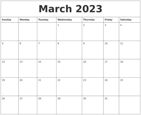 March 2023 Free Calendars To Print