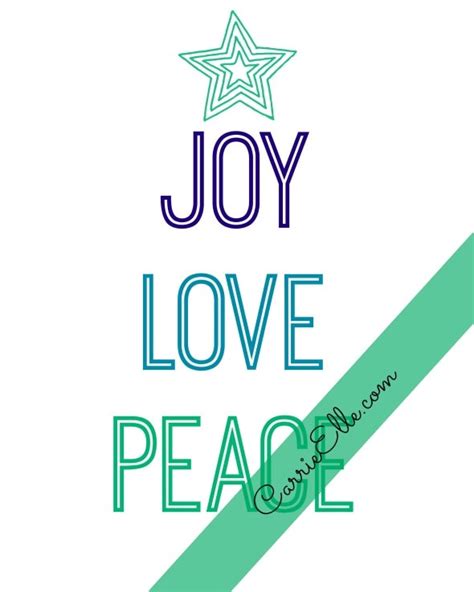 Joy Love Peace Printable