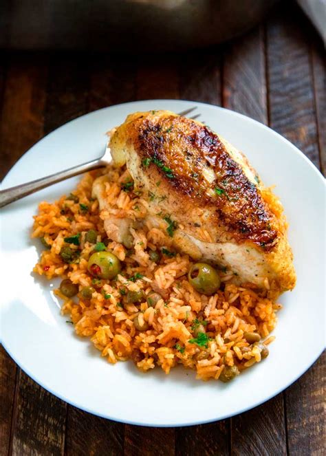 You can sub black beans for the pigeon peas and use any cut of pork you prefer. Puerto Rican Chicken and Rice - keviniscooking.com