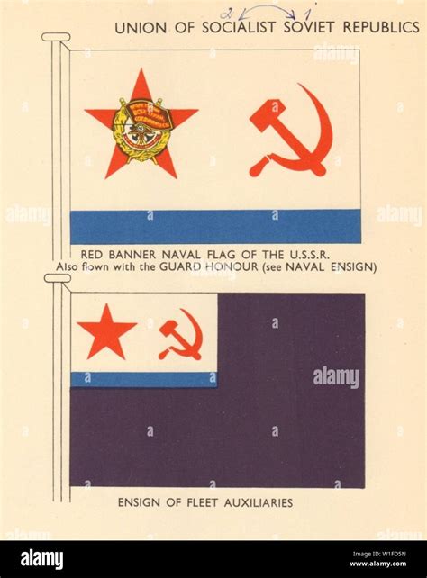 Ussr Flags Union Of Socialist Soviet Republics Naval Banner Fleet