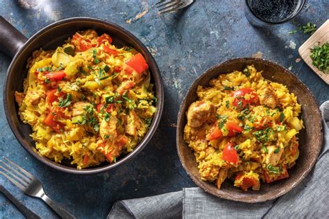 Snelle rijstschotel met kip en groenten Recept HelloFresh