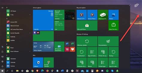 How To Resize The Windows 10 Start Menu