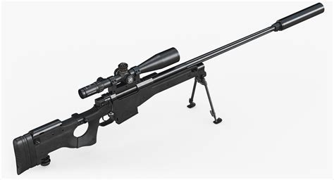 3d Rifle Sniper L115a3 Turbosquid 1397828