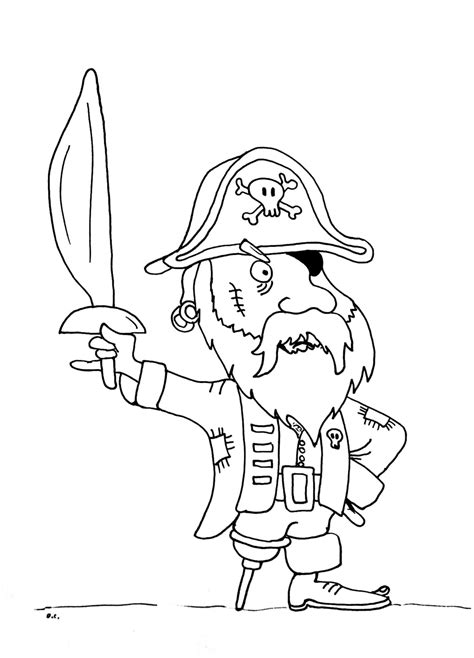 Printable Pirate Coloring Pages