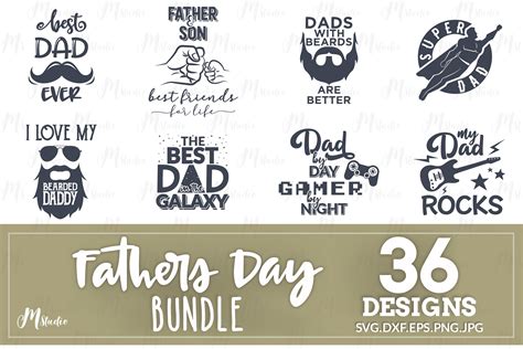 Fathers Day Svg Bundle 572895 Cut Files Design Bundles