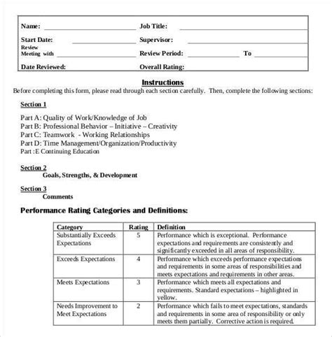 Free 41 Sample Employee Evaluation Forms In Pdf Hot Sex Picture