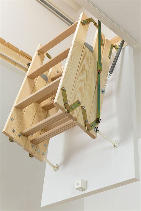 Dolle Clickfix Mini Timber Folding Loft Ladder 925 X 600mm Loft Ladder Tiny House Stairs