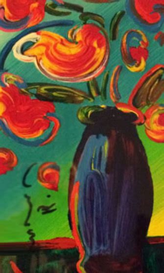 Peter is creating the most gorgeous bouquets. Vase of Flowers 2010 by Peter Max