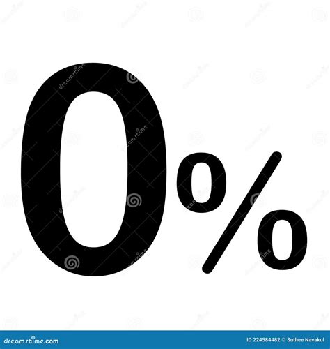 Zero Percent Icon On White Background 0 Percents Sign No Comission