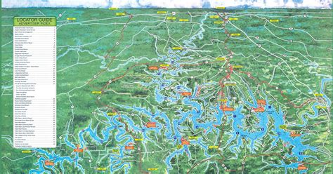 Lake Of The Ozarks Map W Mile Markers World Map Atlas