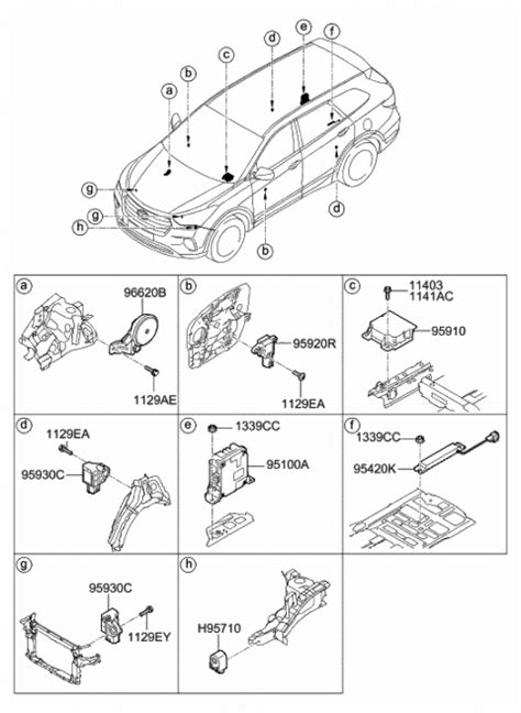 Hyundai Santa Fe Body Parts Diagram