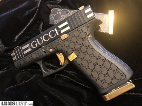 Armslist For Saletrade One Of A Kind Gucci Glock 43x 9mm 24k Gold