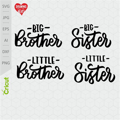 Big Sister Svg Big Brother Svg Newborn Svg Little Sister Etsy