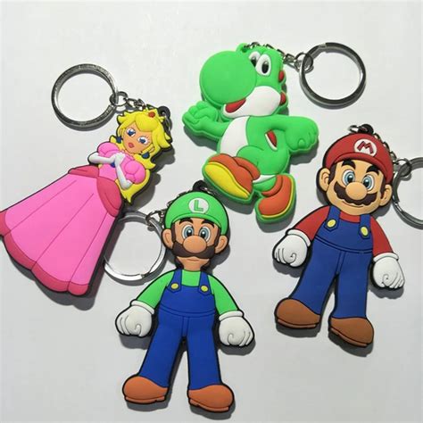 Super Mario Bros Pvc Cosplay Keychain Cartoon New Design Mario Bros
