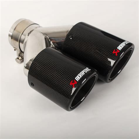 54mm Id76mm Od Exhaust Tips Car Akrapovic Carbon Fiber Muffler Pipes