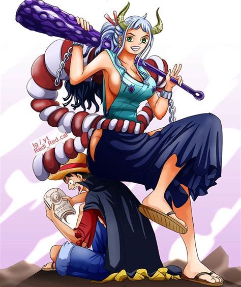 Yamato And Monkey D Luffy One Piece Menina Anime One Piece Anime