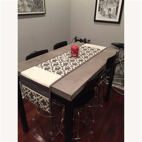 Crate And Barrel Parsons Concrete Dining Table Aptdeco