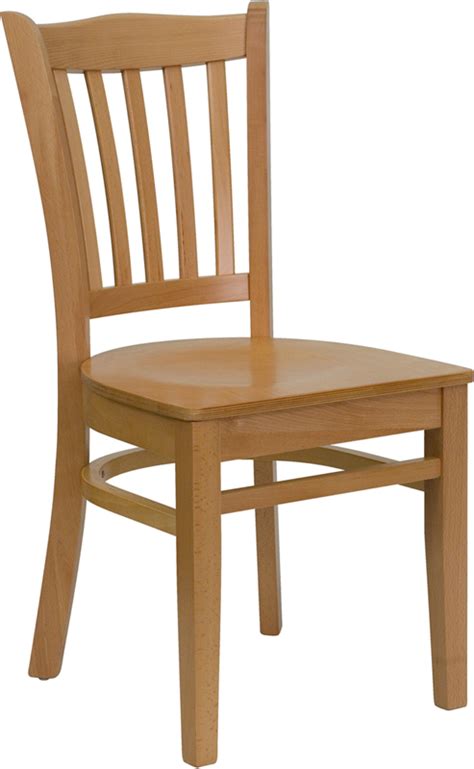 Used restaurant tables and chairs. Hercules Series Natural Wood Finished Vertical Slat Back ...