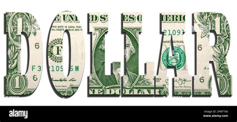Dollar Word Made With Letters And Background 1 Usd Bill Rendering