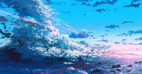28 Anime Blue Sky Wallpaper Hd Sachi Wallpaper