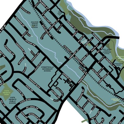 Streetsville Neighbourhood Map Print - Jelly Brothers