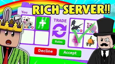 Trading Mega Neon Cow In Rich Server Adopt Me Roblox Youtube