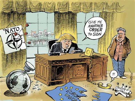 Trumps First Two Weeks Globecartoon Political Cartoons Patrick Chappatte