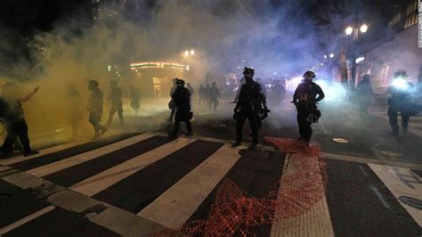 Portland Riots Officers Injured After Protesters Launch Fireworks At